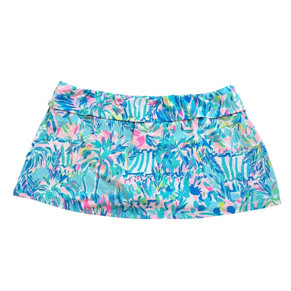 Lilly Pulitzer Calah Skirted Swim Bottom Womens 8 Blue Ibiza Cabana Cocktail - Picture 7 of 10